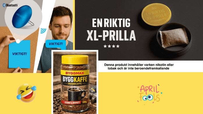 Bygghandeln skojar till det – årets 1 april-skämt 2026 Skämt 1 April från Bygghandeln och leverantörer