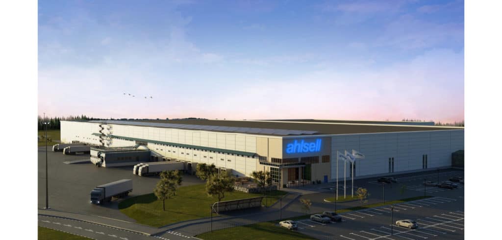 Ahlsell satsar 600 miljoner på logistiken Så här kommer det att se ut i Hallsberg 2024. Illustration Ahlsell