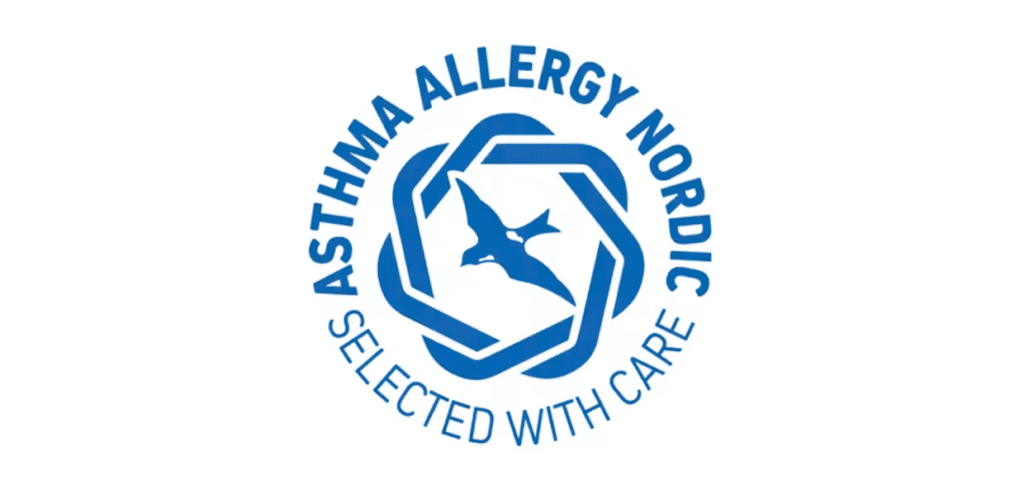 Skärpta allergikrav på målarfärg Denna logotyp borgar för att färgen genomgått tester mot kända allergiframkallande medel även i blött tillstånd.