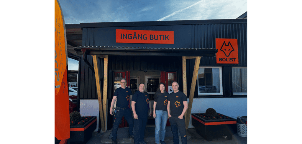 Bolist Oskarshamn, från vänster: Daniel Claesson, Jonas Östrand, Karoline Assarsson och vdn Martin Joelsson.