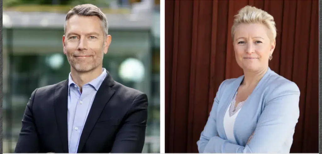 Phillip Engerdahl Hayes, chef Byggbranschens utbildningscenter & Anna Werbitsch Arnell, vd Träcentrum