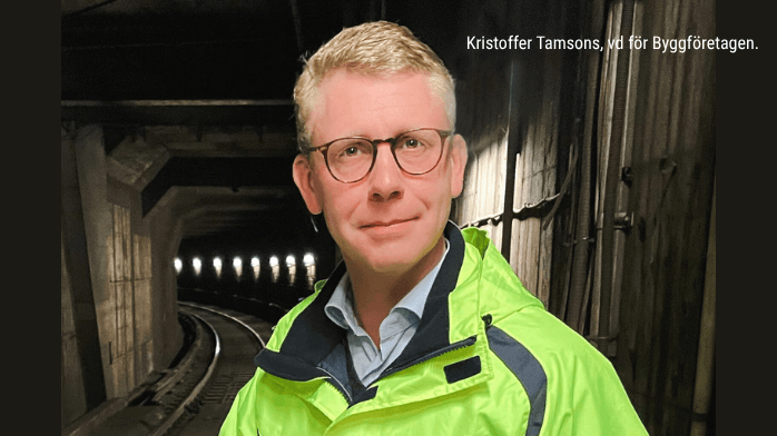 Kristoffer Tamsons tillträder som vd för Byggföretagen Kristoffer Tamsons, vd för Byggföretagen.