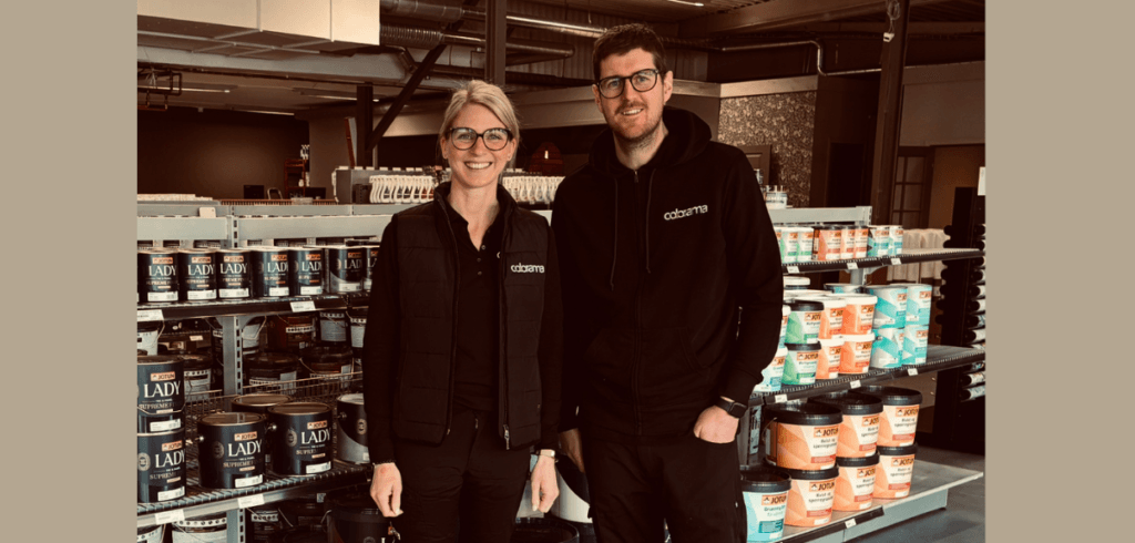 Från vänster, Camilla Carls och Dan Samuelsson, delägare av Colorama Västervik.