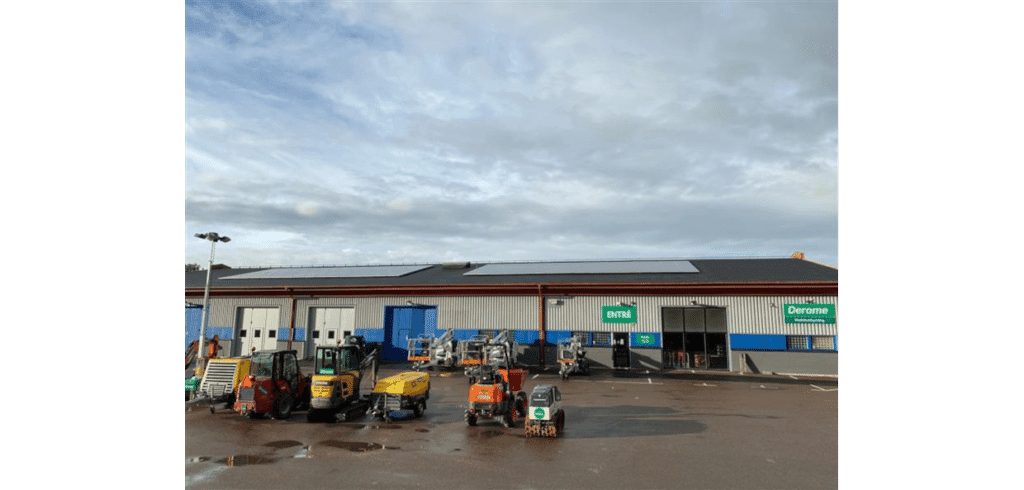 Derome Maskinuthyrning expanderar i Landskrona Maskinuthyrningen har tredubblats och flyttat närmare bygghandeln. Foto Derome
