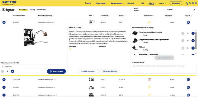 Nu lanseras Ramirents e-hyra för byggbranschen i hela Sverige e-hyra Ramirent