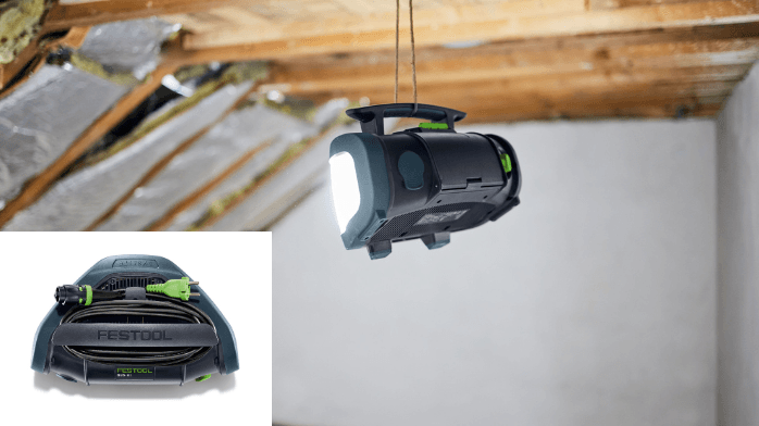 Festool lanserar hybridlampa med 10 000 lumen Hybridlampa från Festool
