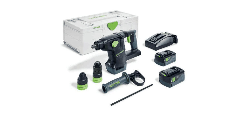 Kombikraft i ny tappning från Festool KHC18 är tänkt att öka hantverkarens effektivitet genom att kunna växla snabbt och ta sig an en rad olika typer av uppgifter. Foto Festool