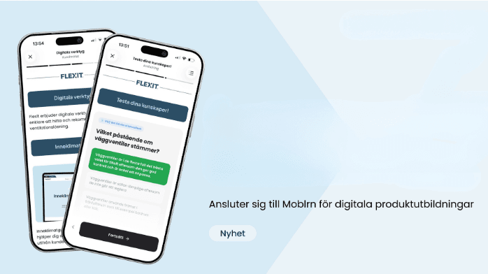 Flexit satsar på digitala utbildningar för återförsäljare Utbildning med Moblr & Flexit