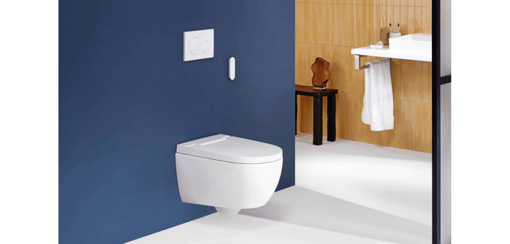 Dushtoa från Geberit Geberits instegsmodell Alba. Foto Geberit