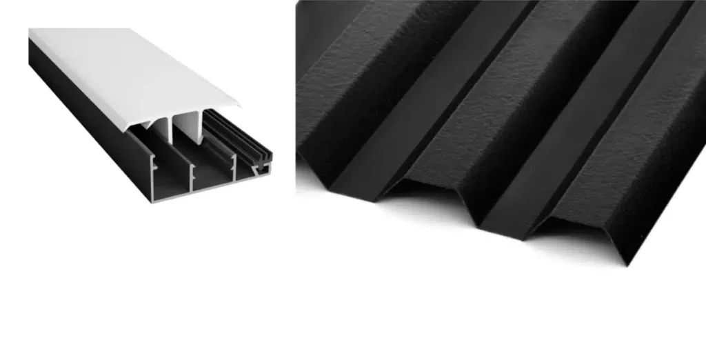 Hållbara utetak från gop – nu med lägre klimatavtryck och ny design Kanaltak Kantprofil & ReNewTrapetstak