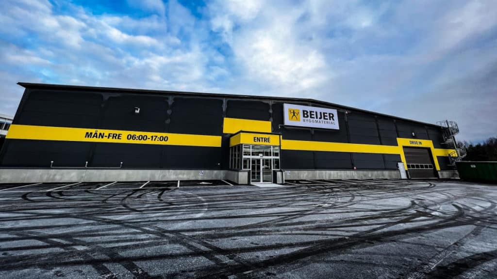 Bild på Beijer Byggmaterials varuhus Haninge.