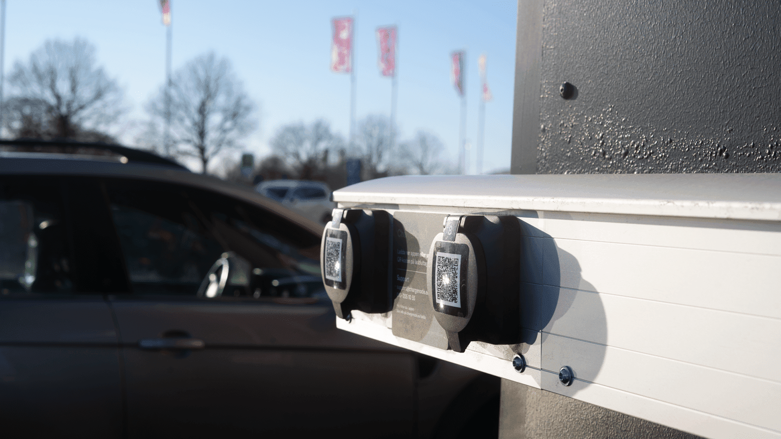 Bild på eluttag vid Julas varuhus