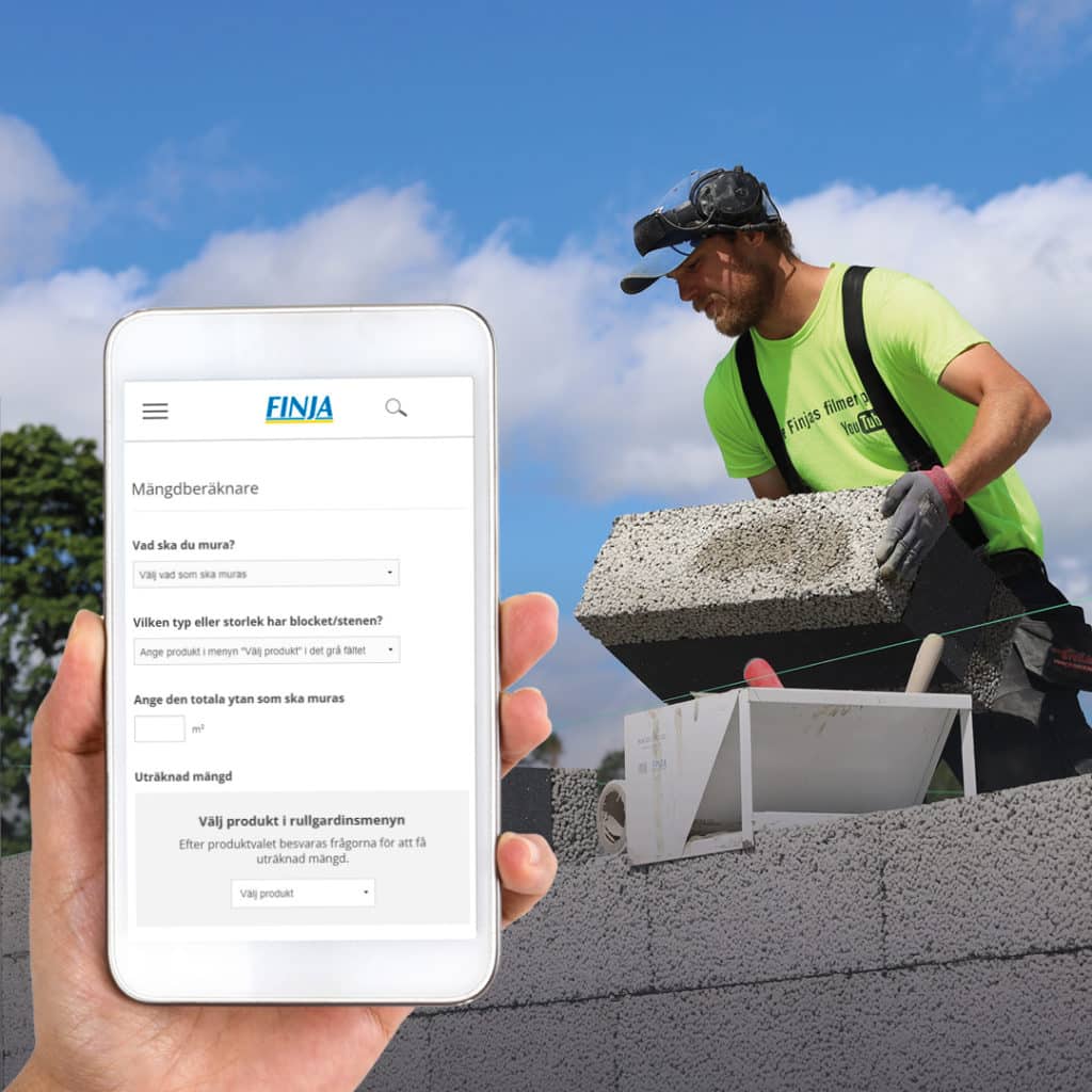 Bild på Finja Betongs mängdberäknare