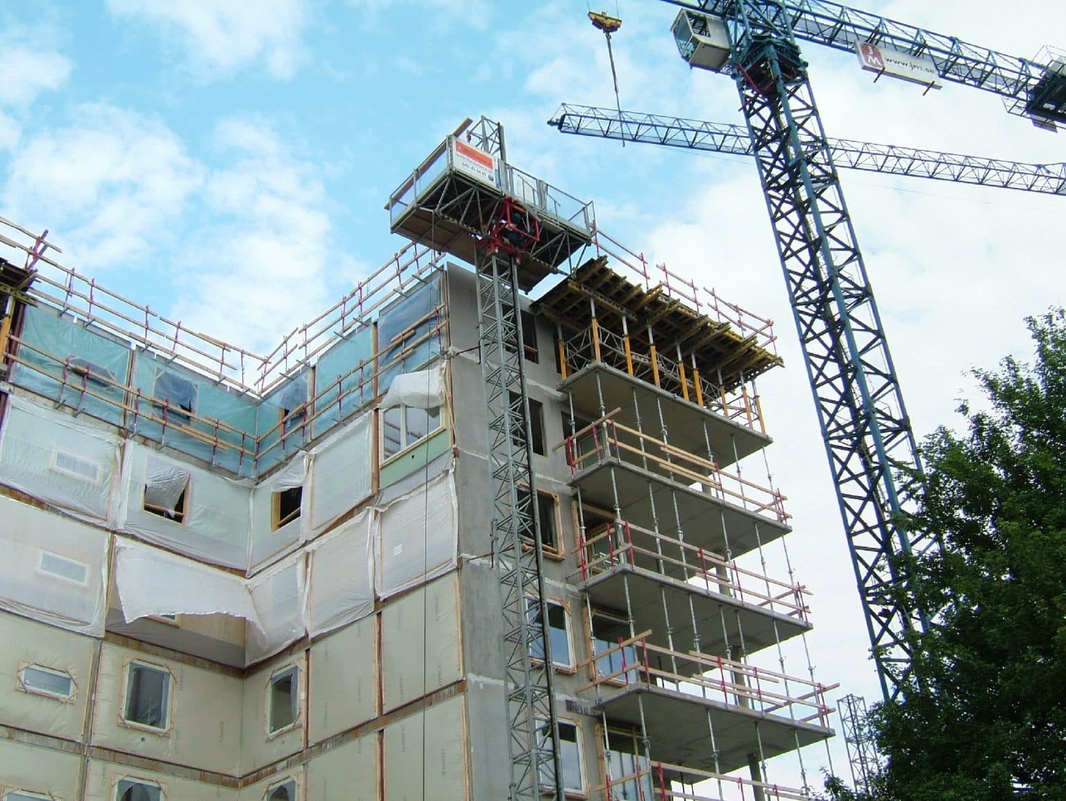 Bra fart på byggandet i Norden Bild på byggarbetsplats