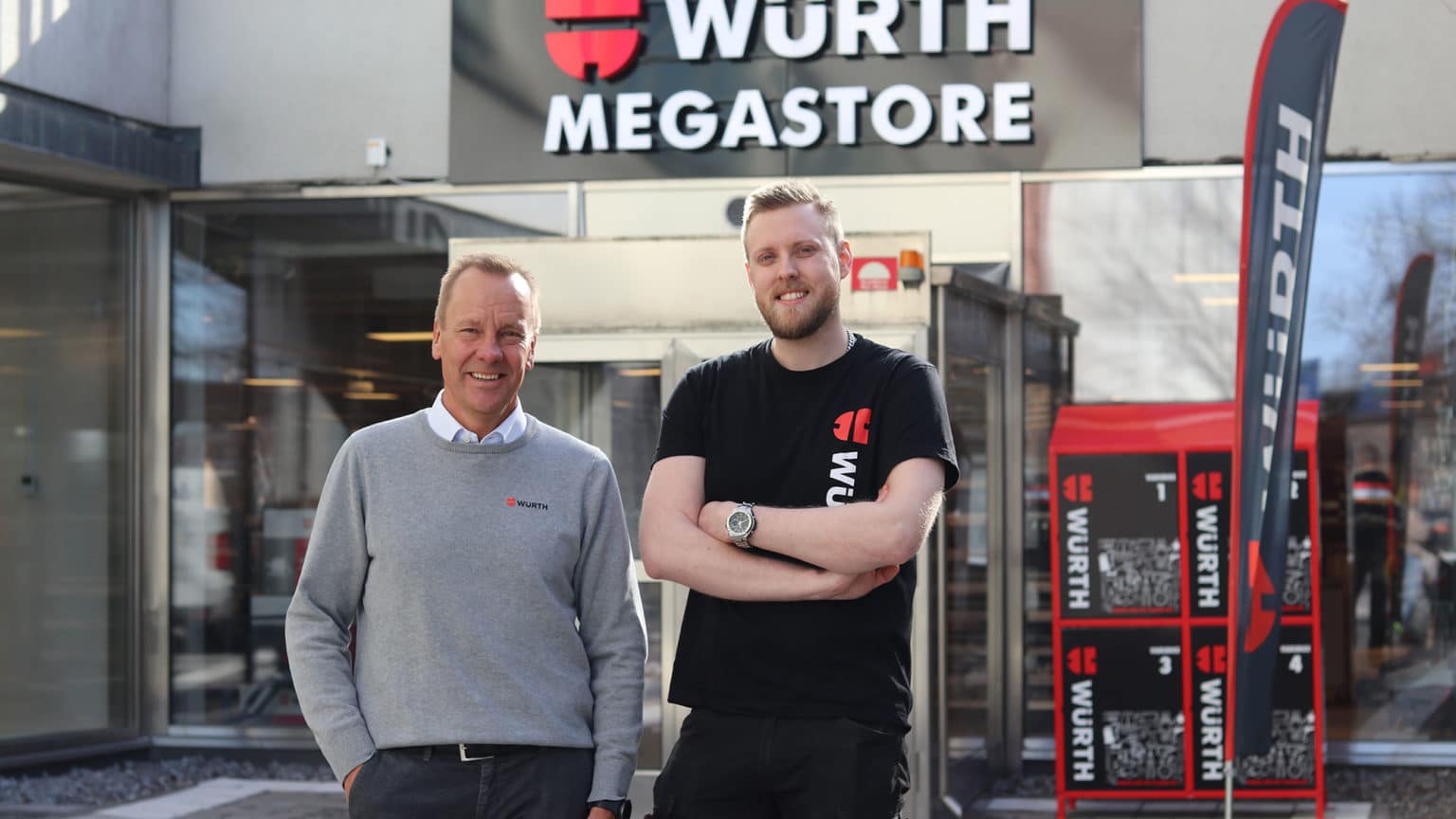 Jan Kahlin och Würth Megastores butikschef Timmy Hultman.
