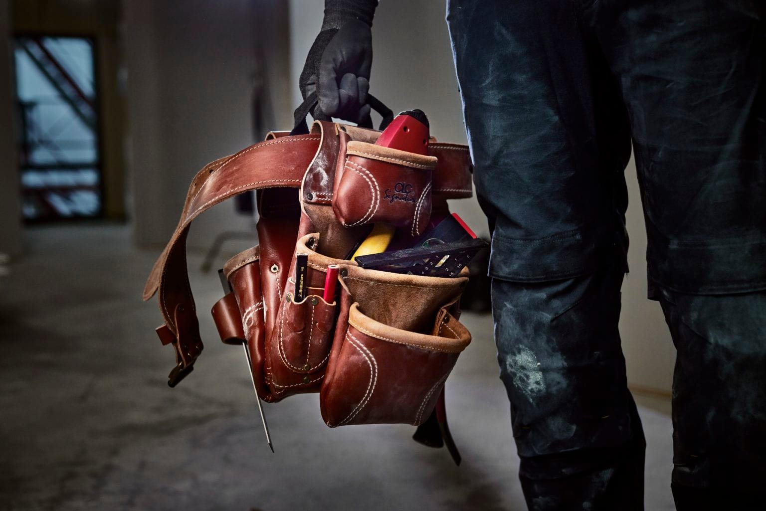 Verktygsbälte av läder