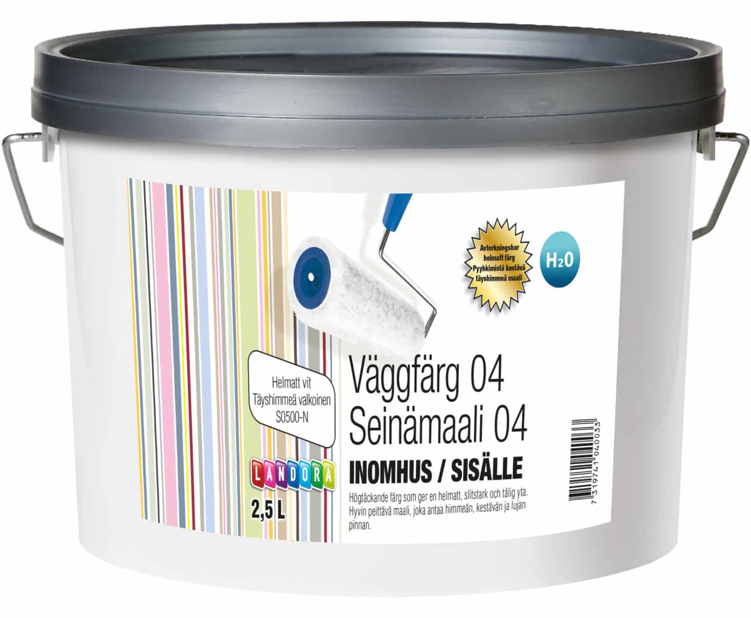 Helmatt väggfärg med täckförmåga Helmatt väggfärg från Landora