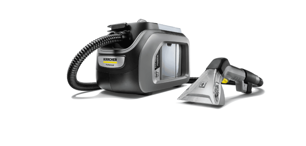 Kärcher stärker sitt utbud för professionell textilvård Den nya batteridrivna textilvårdsmaskinen Puzzi 2/1 Bp från Kärcher