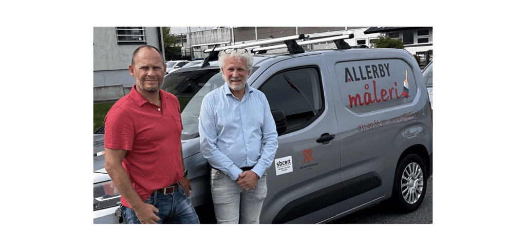 Thomas Lachonius, operativ chef, och Viktor Allerby, vd, Allerby Måleri
