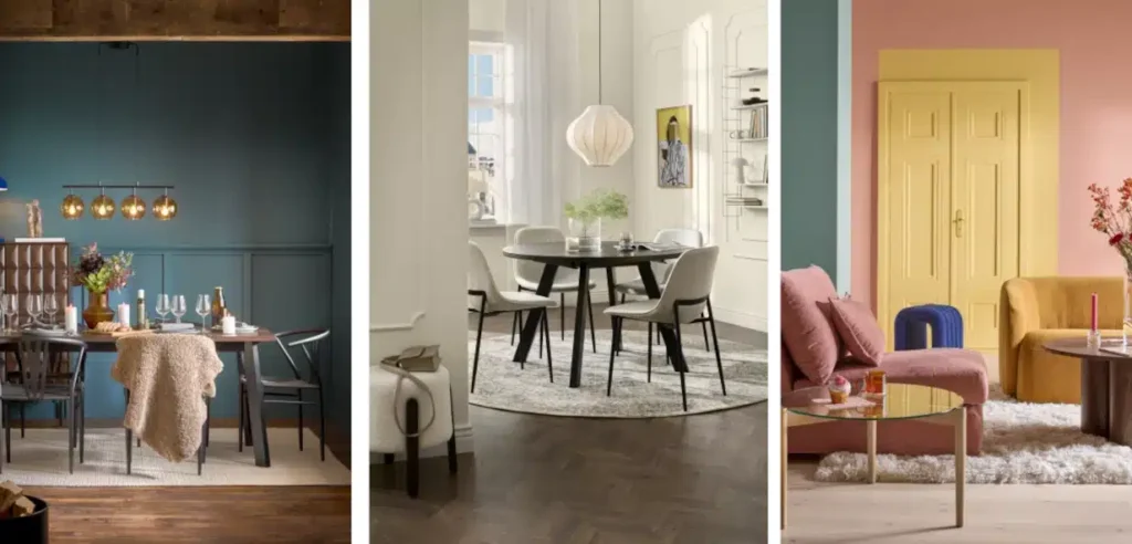 Några av färgerna från nya kollektionen framtagen av Mio och Nordsjö