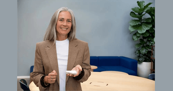 Restavfall från svensk industri blir gipsskivor Andréa Haag, hållbarhetschef på Munters.