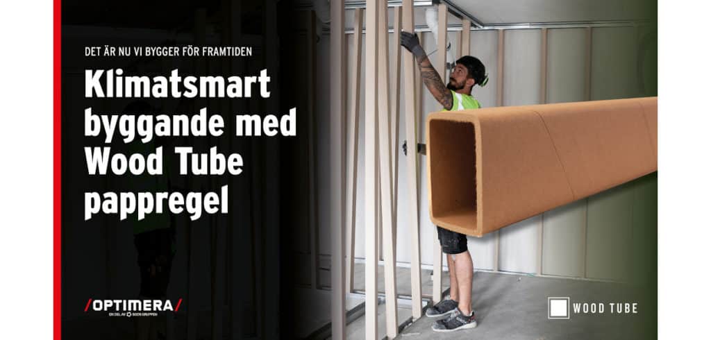Pappregeln som nu säljs hos Optimera. Foto Wood Tube
