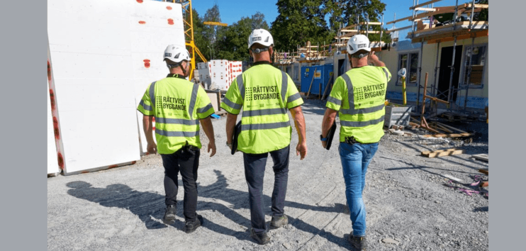 Arbetsplatskontroll av Rättvist byggande Bengt Alm, Rättvist byggande