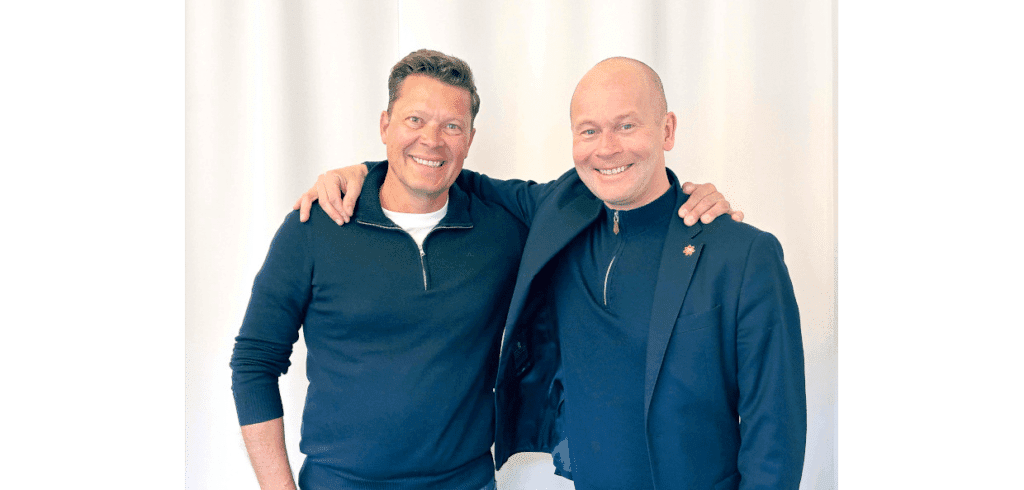 Till vänster Anders Lassfolk, projektledare och Johan Rosendahl, styrelseordförande och t.f. vd i Sveriges Fria Bygghandlare.