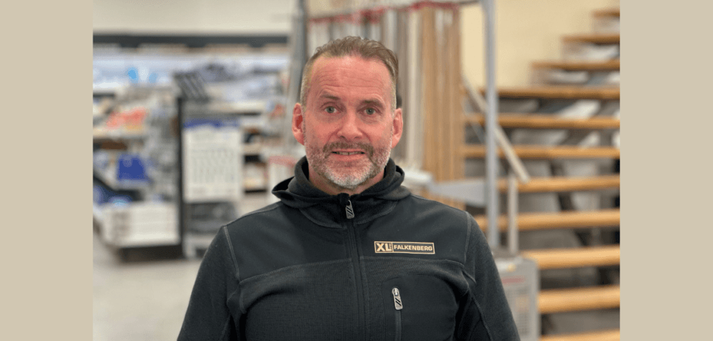 Mikael Bjelkenfors, ny VD för XL-BYGG Falkenberg.